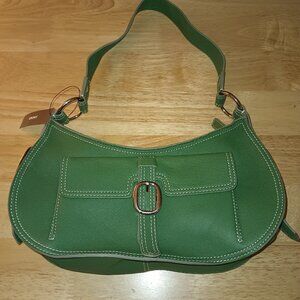 ADORABLE NWT DKNY Green Leather Buckle Bag